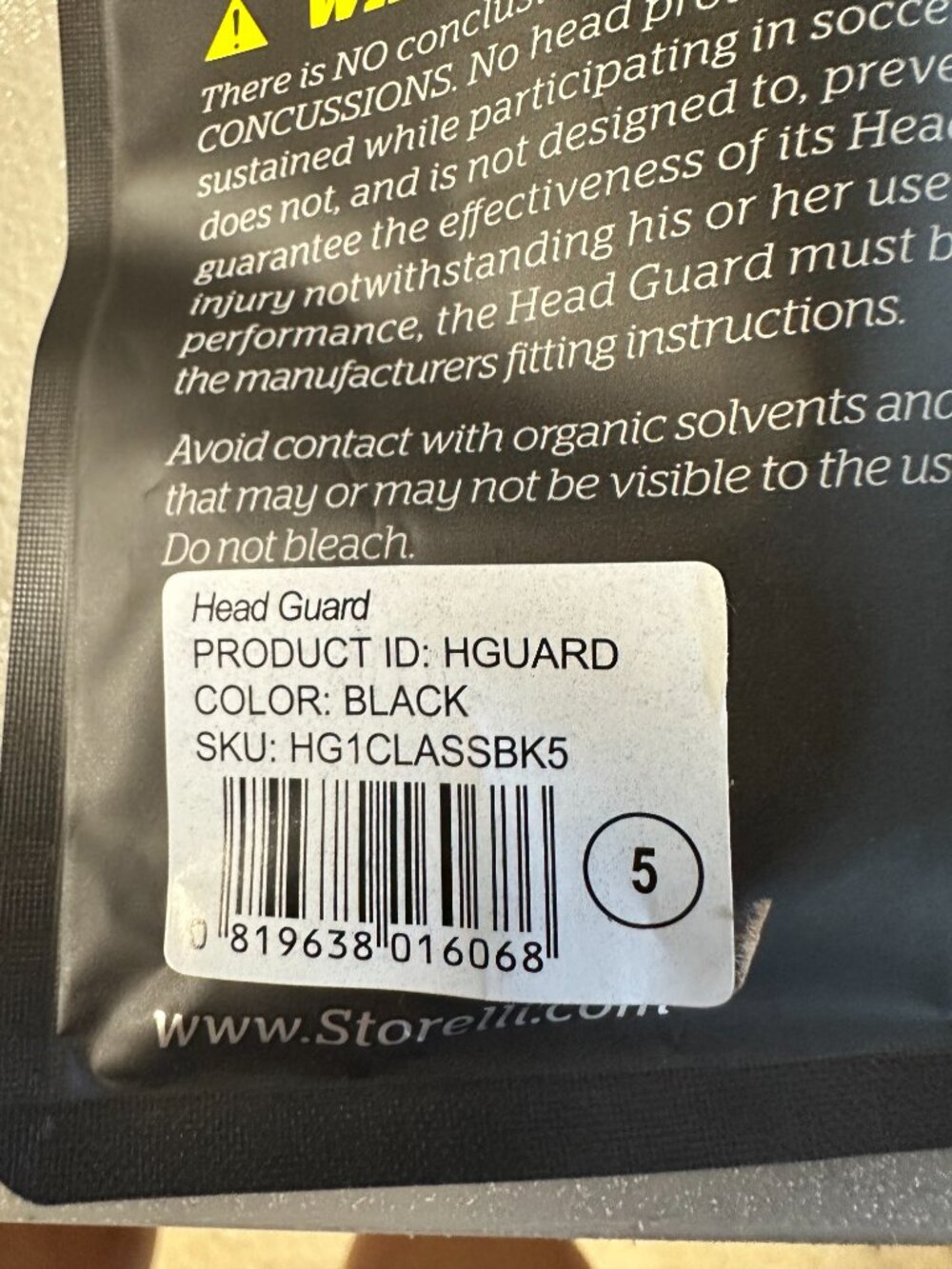 STORELLI EXOSHIELD HEAD GUARD BLACK 5 NIB - Picture 3 of 3